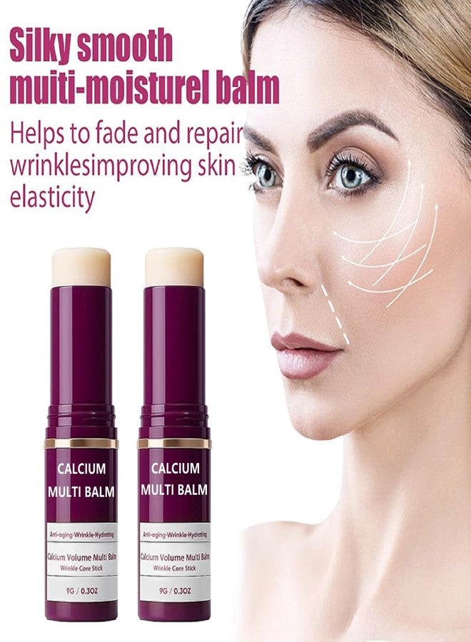 OUKPANE 2Pcs Calcium Multi Balm, Calcium Volume Multi Balm, Korean Collagen Moisturing Stick, Hydrating, Anti-aging, Suitable for Eyes, Neck, Face. - Image 2